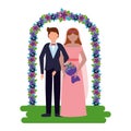 bride and groom arch flowers decoration wedding