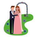 bride and groom arch flowers decoration wedding
