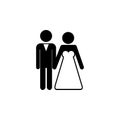 bride and groom couples icon.