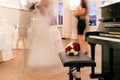 Bride and groom dancing the first dance Royalty Free Stock Photo