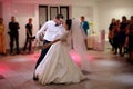 bride and groom dancing on the wedding Royalty Free Stock Photo