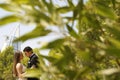 Bride and groom embracing in Dubai Royalty Free Stock Photo