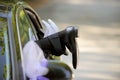 Bride and Groom Feet in Car Royalty Free Stock Photo