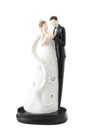 Bride and Groom Figurine on a White Background