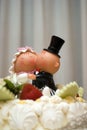 Bride and groom figurines Royalty Free Stock Photo