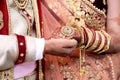 Bride & Groom Hand`s Together in Indian Wedding