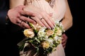 bride and groom hands Royalty Free Stock Photo