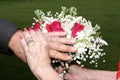 Bride and Groom hands showing rings