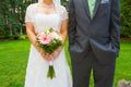 Bride and Groom Headless on Wedding Day Royalty Free Stock Photo