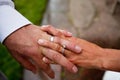 Bride and Groom holding hands Royalty Free Stock Photo