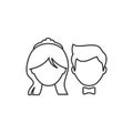 Outline icon - Bride and groom