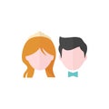 Flat icon - Bride and groom