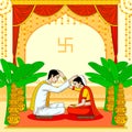 Bride and Groom in Indian Hindu Wedding Royalty Free Stock Photo