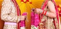 The bride and groom at the Indian Wedding Royalty Free Stock Photo