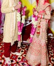 The bride and groom at the Indian Wedding