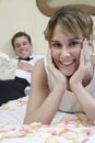 Bride And Groom Relaxing Royalty Free Stock Photo