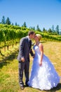 Bride and Groom Romantic Kiss Royalty Free Stock Photo