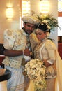 Bride and groom in Sri Lanka