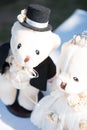 Bride and groom teddy bear in wedding