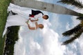 Bride and groom toast Royalty Free Stock Photo