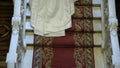 Bride and groom upping the stairs