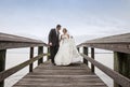 Bride and Groom walking Royalty Free Stock Photo