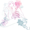 Bride and Groom. Wedding Background