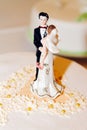 Bride and groom wedding cake decoration Royalty Free Stock Photo