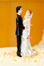 Bride and groom wedding cake decoration Royalty Free Stock Photo