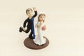Bride and groom wedding cake decorations Royalty Free Stock Photo