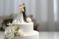 Bride groom wedding cake. Generate Ai Royalty Free Stock Photo