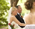 Bride and Groom at Wedding Ceremony Royalty Free Stock Photo