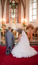 Bride and groom on wedding ceremony Royalty Free Stock Photo