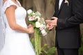 Bride and groom at wedding ceremony Royalty Free Stock Photo