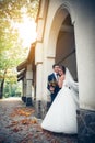 Bride and groom at wedding day Royalty Free Stock Photo