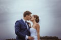 Bride and groom wedding portraits Royalty Free Stock Photo