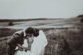 Bride and groom wedding portraits Royalty Free Stock Photo