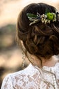 Bride hair back