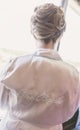 Bride hairstyle formal updo backview Royalty Free Stock Photo