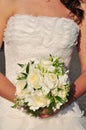 Bride and her bouquet Royalty Free Stock Photo
