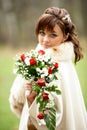 Bride on her wedding day Royalty Free Stock Photo