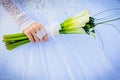 Bride hold wedding bouquet