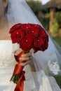 Bride holding a bouqet