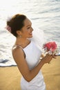 Bride holding bouquet Royalty Free Stock Photo