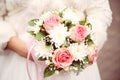 Bride holding bouquet Royalty Free Stock Photo