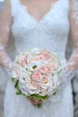 Bride holding buquet