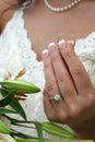 Bride Holding Grooms Ring