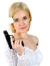 Bride holding the gun Royalty Free Stock Photo