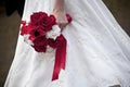 Bride holding a wedding bouquet Royalty Free Stock Photo