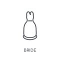 Bride linear icon. Modern outline Bride logo concept on white ba